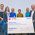 Klinikum Wels radelte zugunsten der MIVA / (c) Klinikum Wels-Grieskirchen / Nik Fleischmann Klinikum Wels radelte zugunsten der MIVA