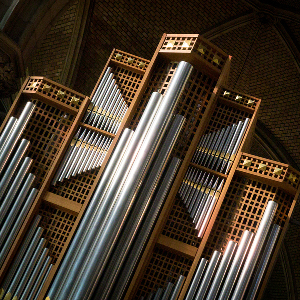 Chororgel (Pflüger, 1989, 26/II/P) im Mariendom Linz / © Dommusikverein Linz/Stefanie Petelin Chororgel (Pflüger, 1989, 26/II/P) im Mariendom Linz